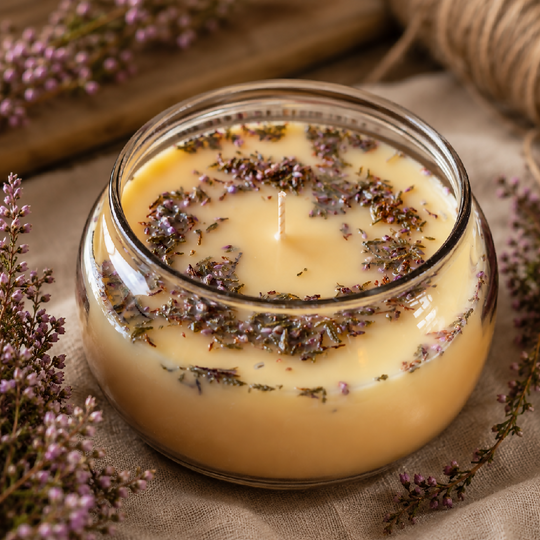Yellow Heather Scented Bowl Candle