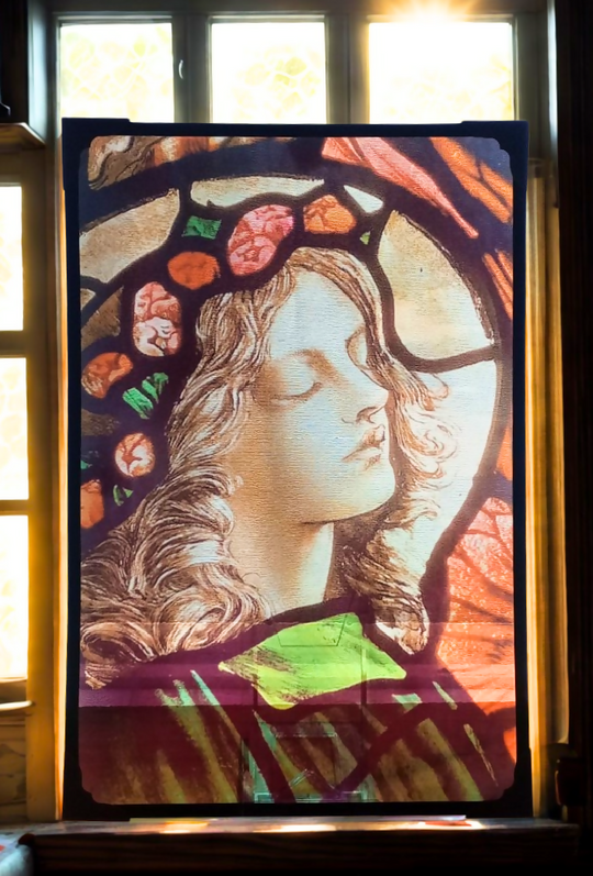 Serene Angel Stained Glass Effect Panel