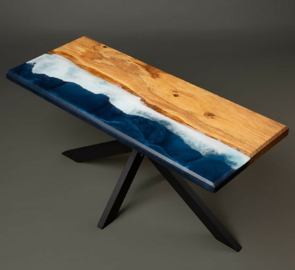 Ocean Wave Oak Coffee Table
