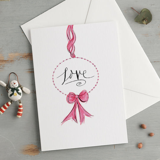 'Christmas Love' Bauble Christmas Card