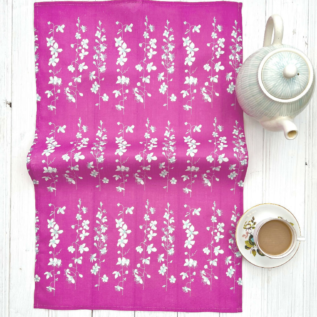 Blossom Linen Tea Towel