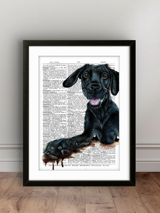 The Labrador - The Excavator - Hand painted original artwork