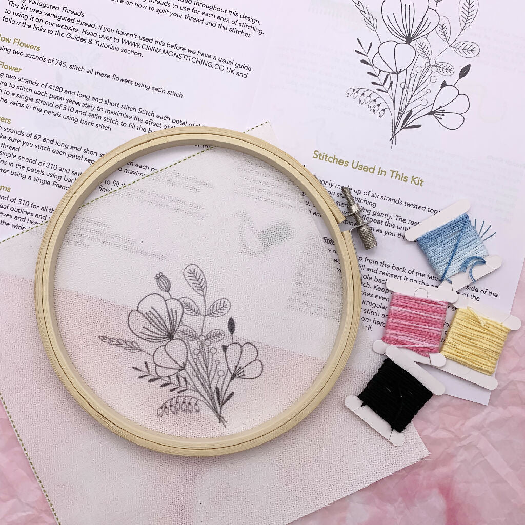 Floral Embroidery Kit