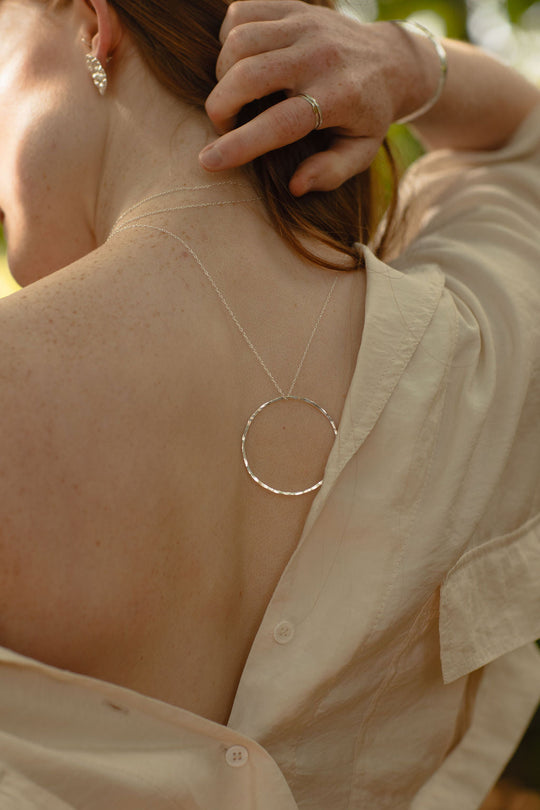 Moon Pendant Recycled Silver