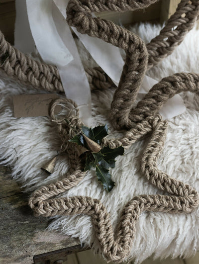25cm Jute Christmas Star Wreath