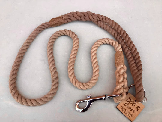 Caramel Latte Cotton Rope Lead