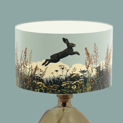 'Jumping for Joy' Hare Illustrative Lampshade