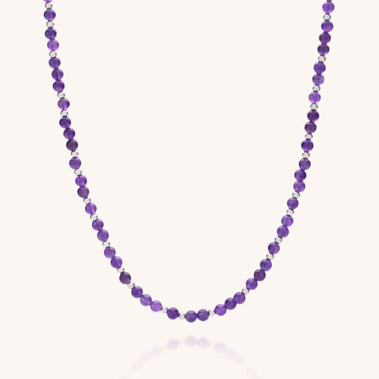 Jewel Bead Birthstone Necklace - February