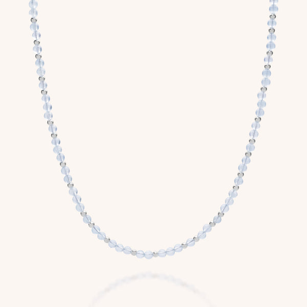 Aquamarine Jewel Bead Birthstone Necklace - March