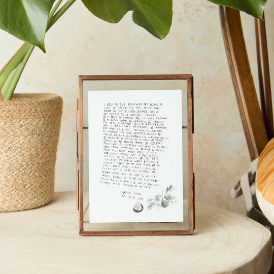 Recycled Metal & Glass Photo Frame - Copper Finish