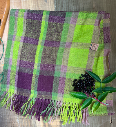 Elderberry Plaid Scarf 7