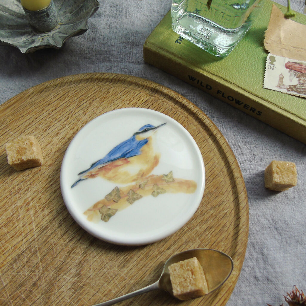 Nuthatch Fine Bone China Coaster