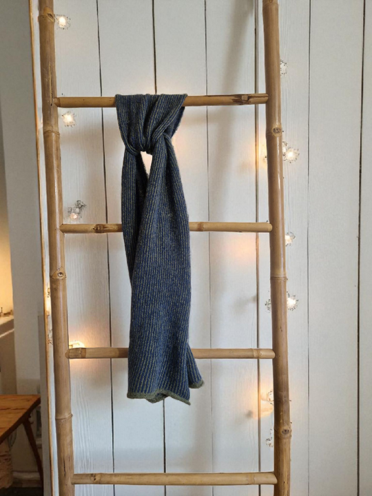 Soft woollen striped scarf