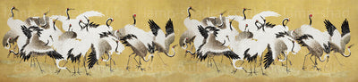 crane exotic bird print