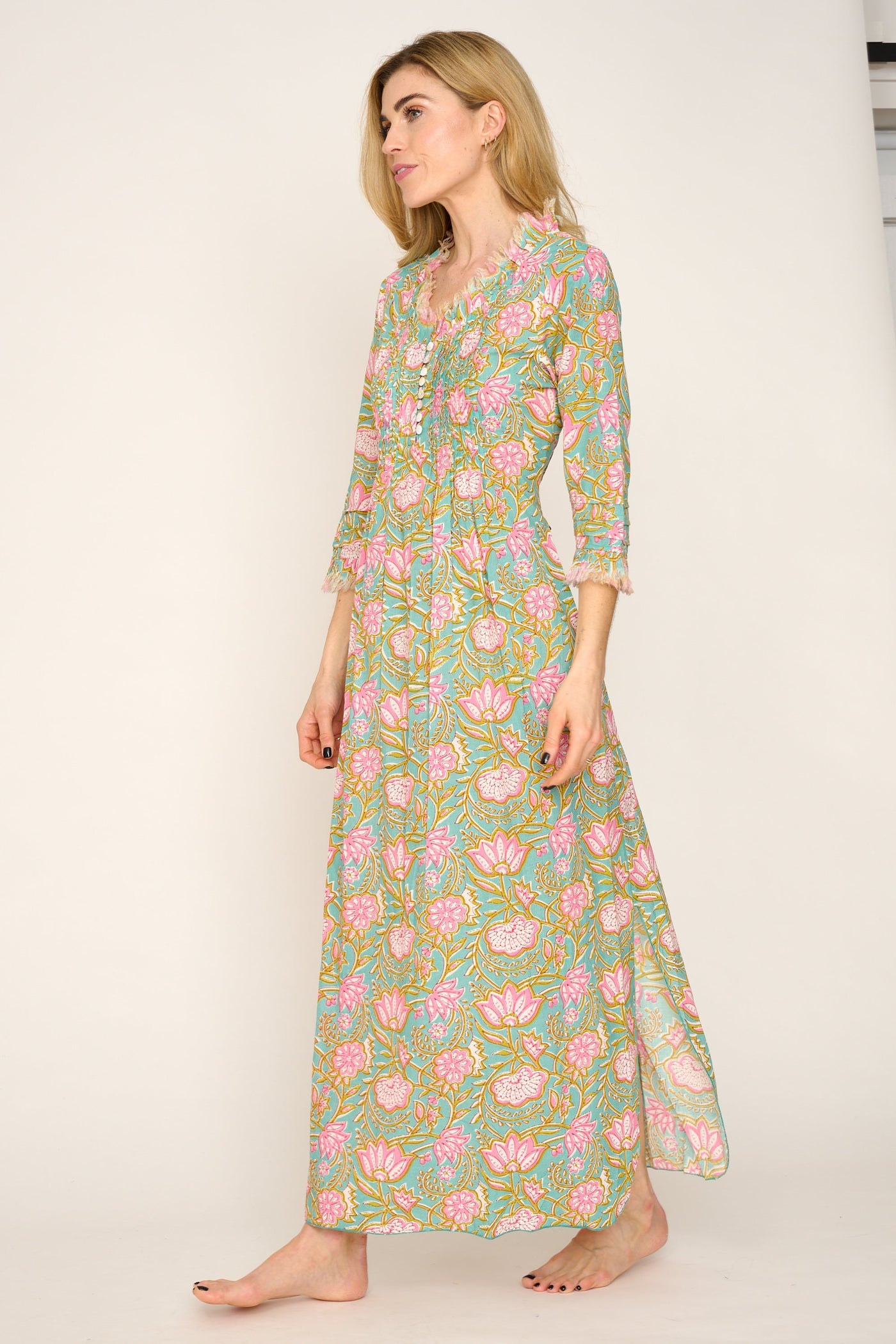 Cotton Annabel Maxi Dress In Meditteranean Floral | Country Living Marketplace Cotton Annabel Maxi Dress In Meditteranean Floral | Country Living Marketplace