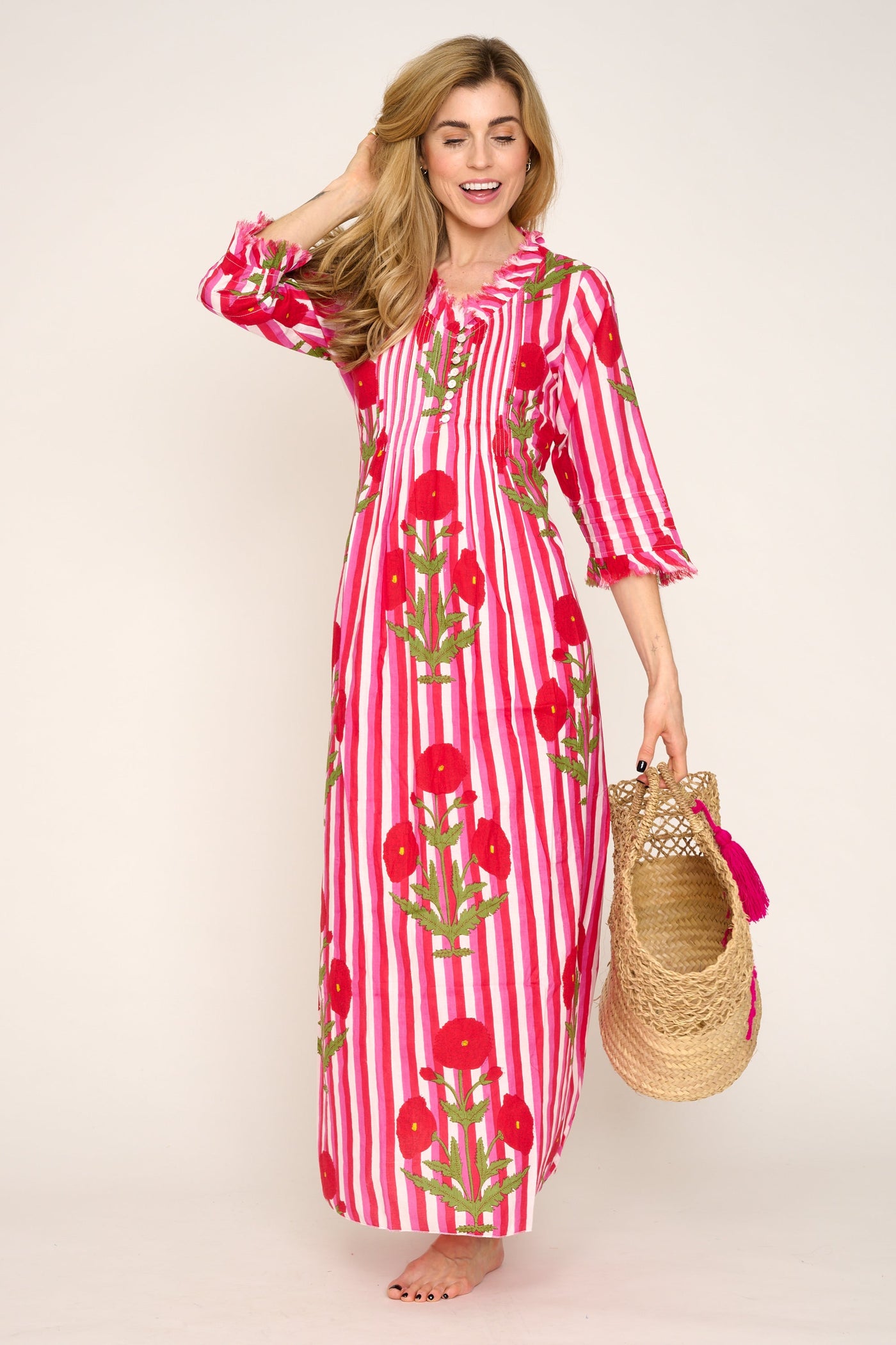 Cotton Annabel Maxi Dress in Red Marigold | Country Living Marketplace Cotton Annabel Maxi Dress in Red Marigold | Country Living Marketplace