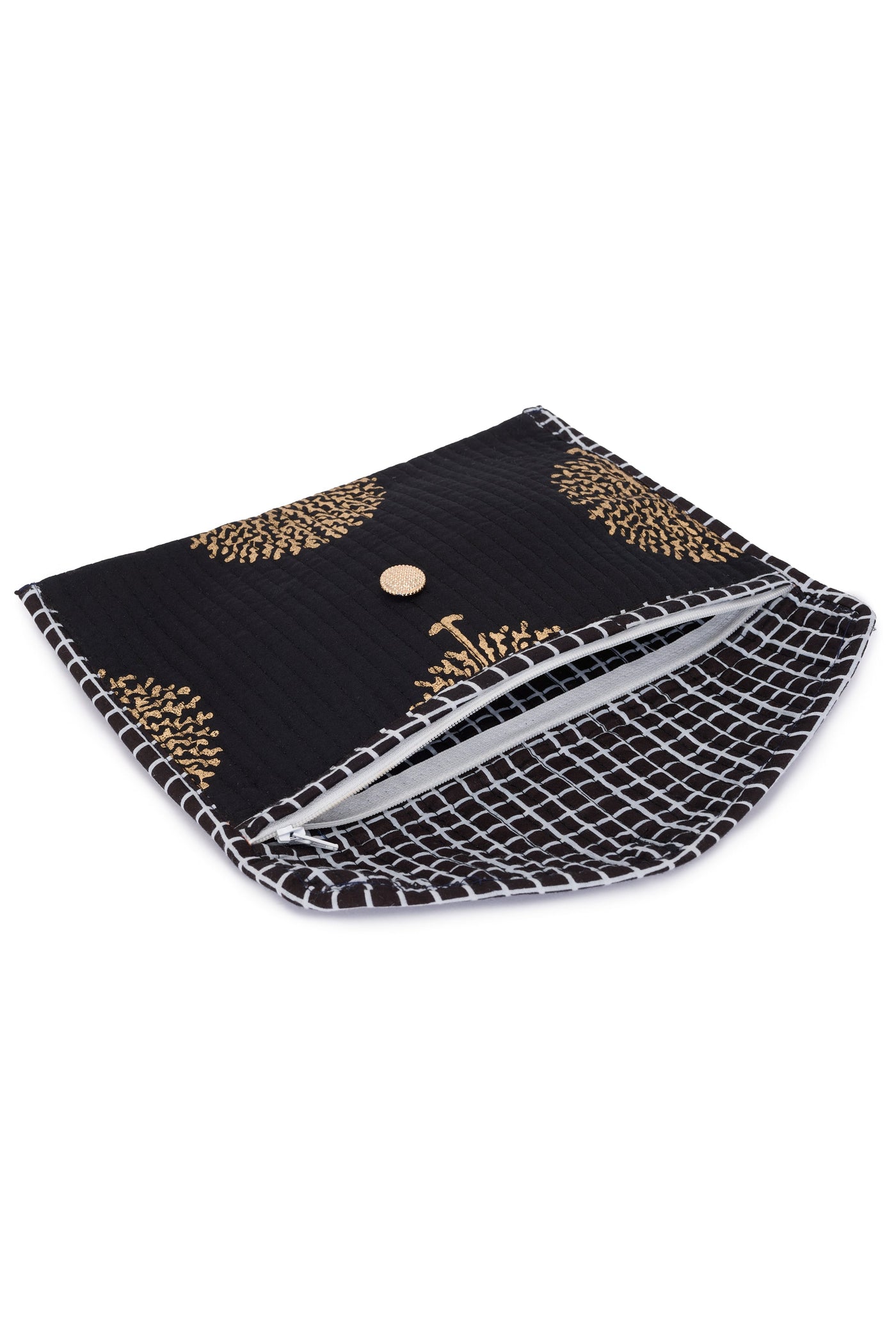 Cotton Clutch Bag In Midnight