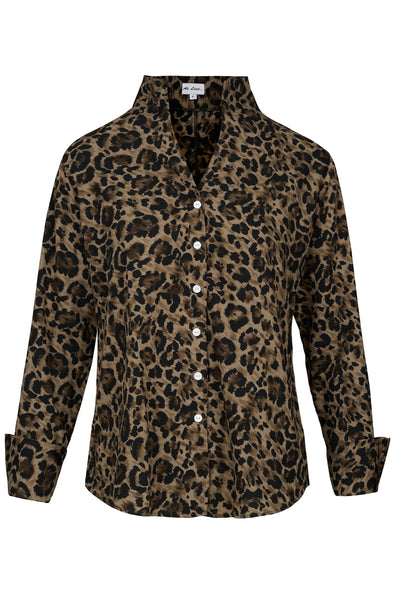 Ella Shirt In Brown & Black Leopard