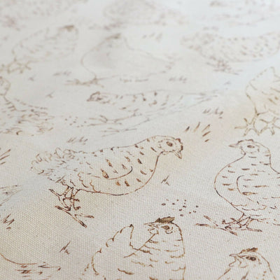 Natural Organic Linear Hen Soft Furnishing Fabric