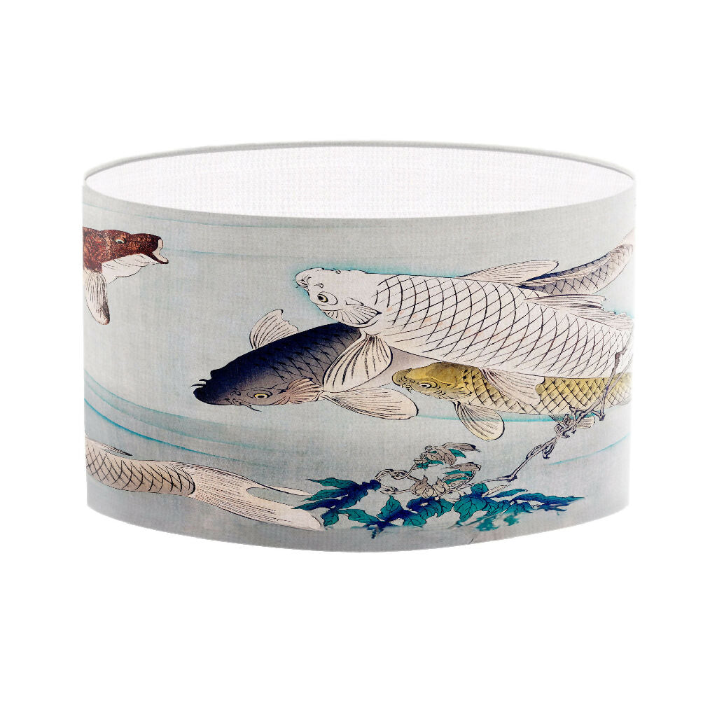 Koi Carp Fish Watercolour Print Lampshade