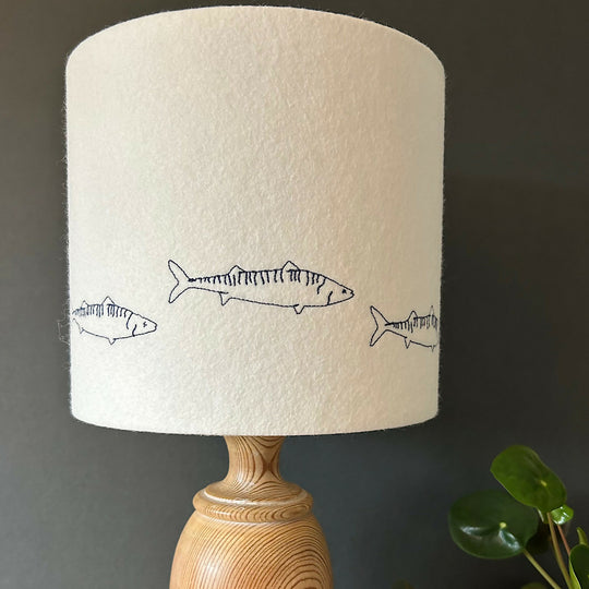 Embroidered Mackerel Lampshade