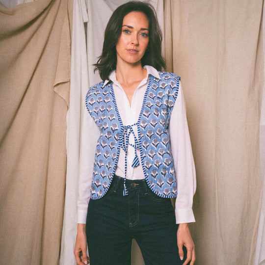 Blue Amour Waistcoat
