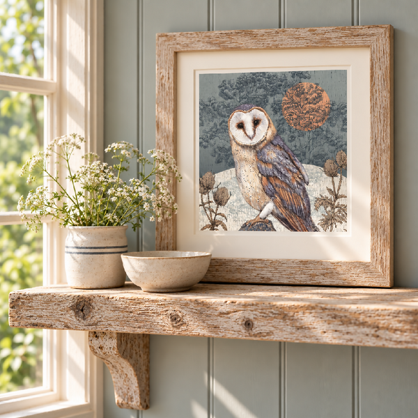 Barn Owl Signed and Mounted Giclée Art Print