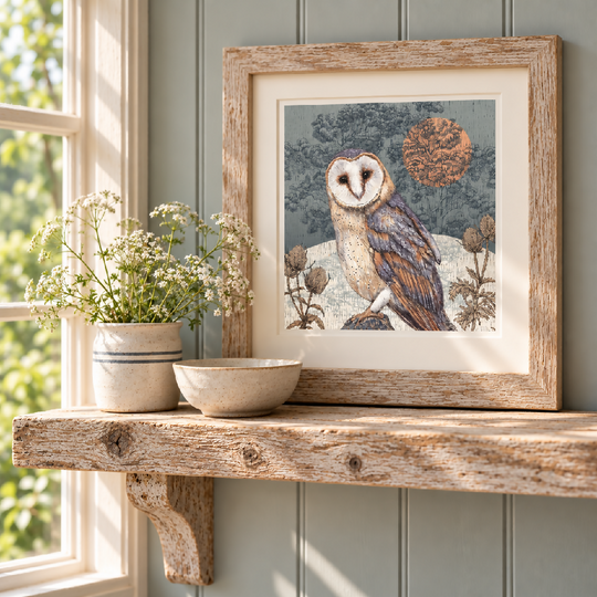 Barn Owl Signed and Mounted Giclée Art Print