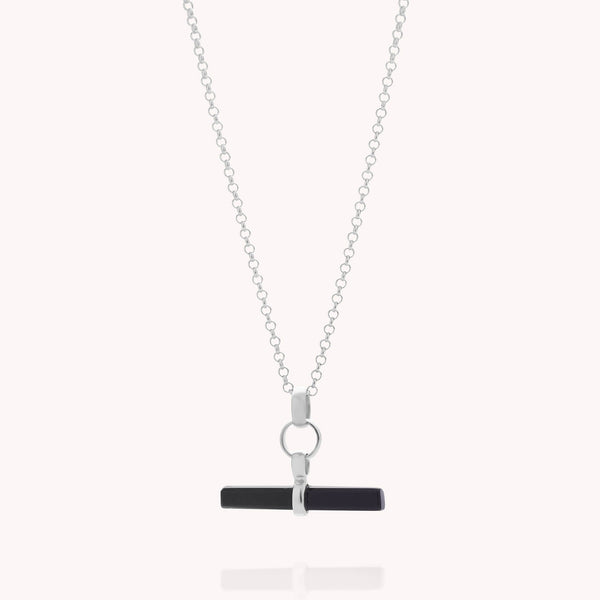 Black Onyx T-Bar Necklace