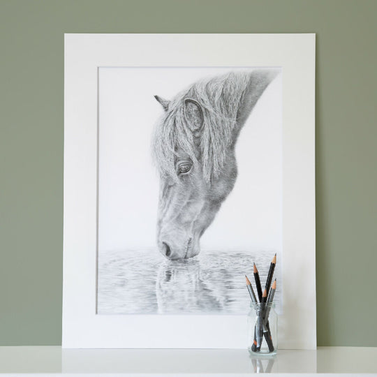 Reflection| Signed limited edition print| Monochrome graphite pencil