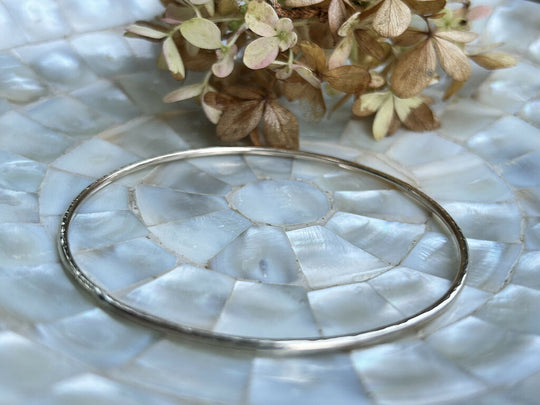 Winter sunset gold bangle