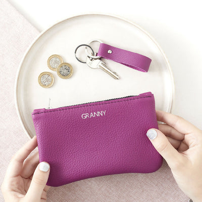 Personalised Leather Zipped Purse