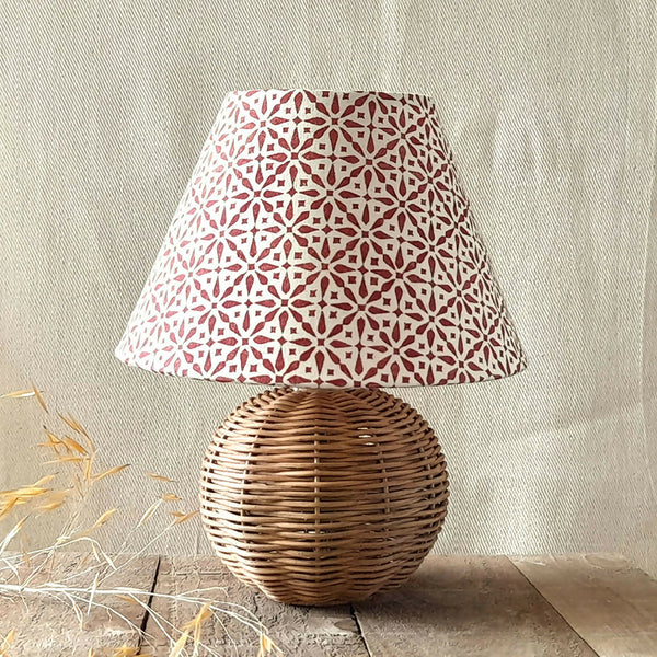 Dado Organic Cotton Conical Lampshade in Red