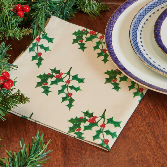 Holly Christmas Napkins