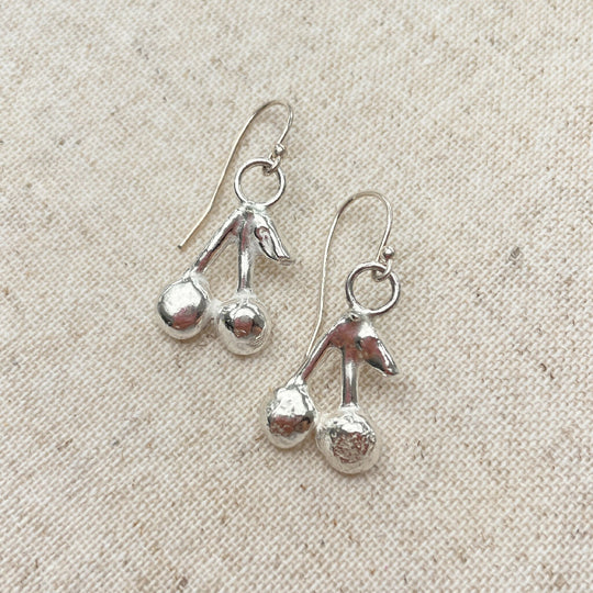 Cherry Sterling Silver Earrings