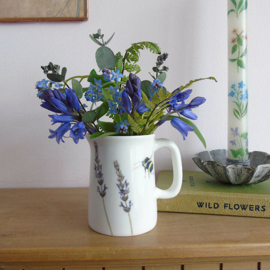 Lavender and Bee Fine Bone China Quarter Pint Jug