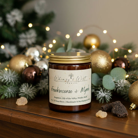 Frankincense & Myrrh Scented Soy Candle