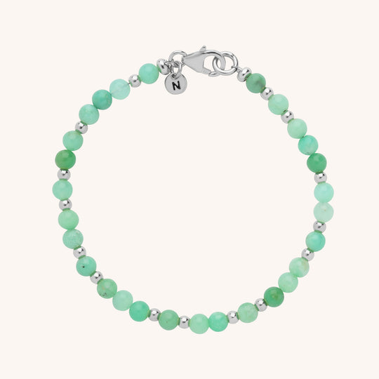 Chrysoprase Jewel Bead Birthstone Bracelet - May