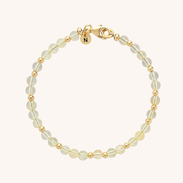 Citrine Jewel Bead Birthstone Bracelet - November