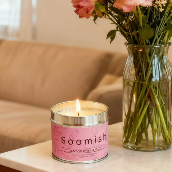 Damask Rose & Oud Tin Candle