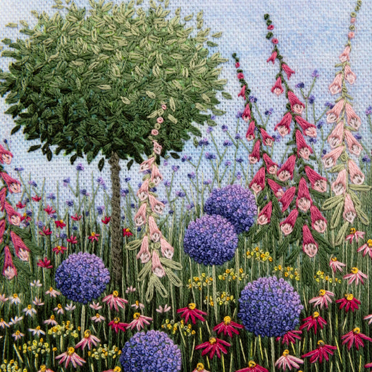 Bay, Allium and Foxgloves Hand Embroidery Kit