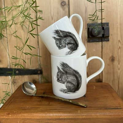 Fine Bone China Red Squirrel Mug