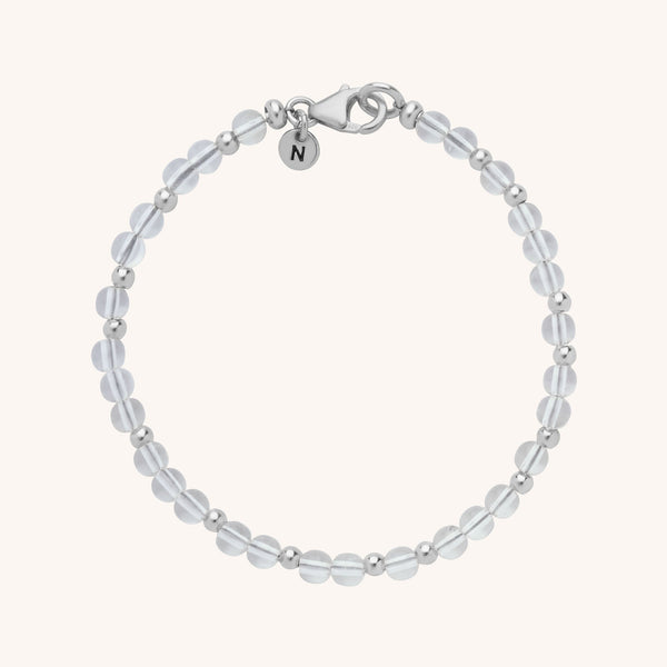 Crystal Jewel Bead Birthstone Bracelet - April