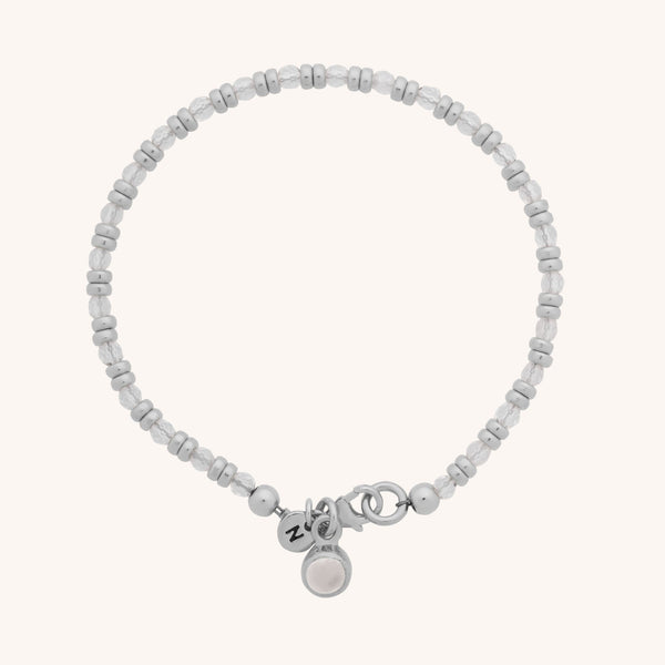 Crystal Linear Birthstone Bracelet - April