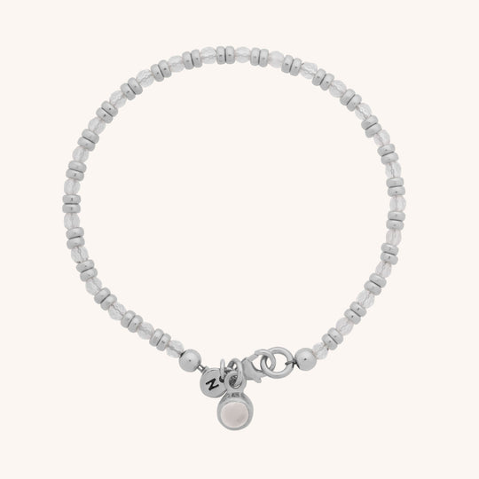 Crystal Linear Birthstone Bracelet - April