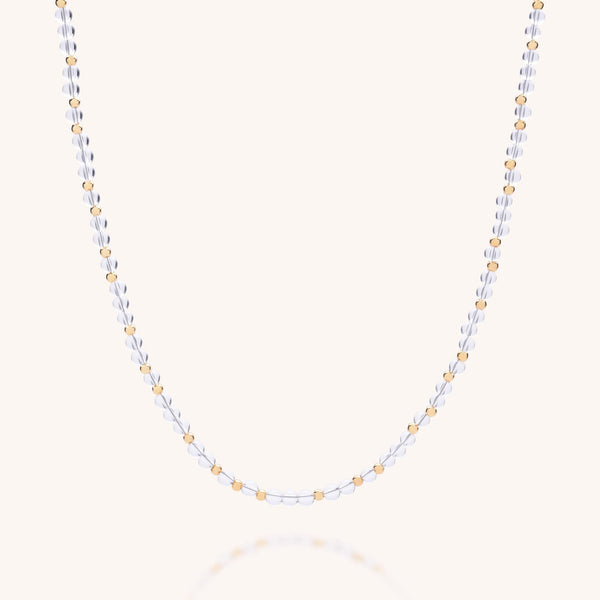 Crystal Jewel Bead Birthstone Necklace - April