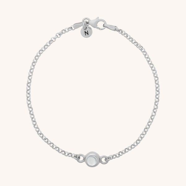Crystal Birthstone Gem Dot Bracelet - April