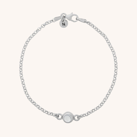 Crystal Birthstone Gem Dot Bracelet - April