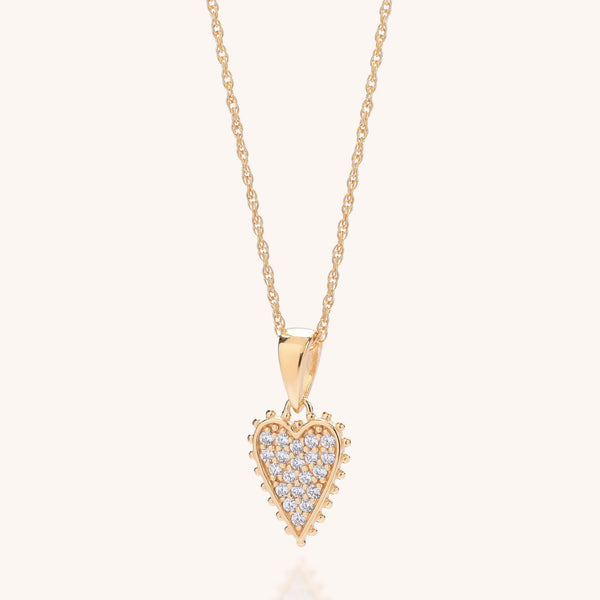 Eternal Studded Heart Necklace