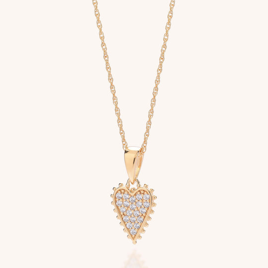 Eternal Studded Heart Necklace
